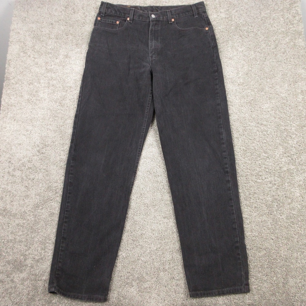 Vintage Levis Jeans Mens 36x34 Black 550 Relaxed Taper Comfort Y2K Denim Pants